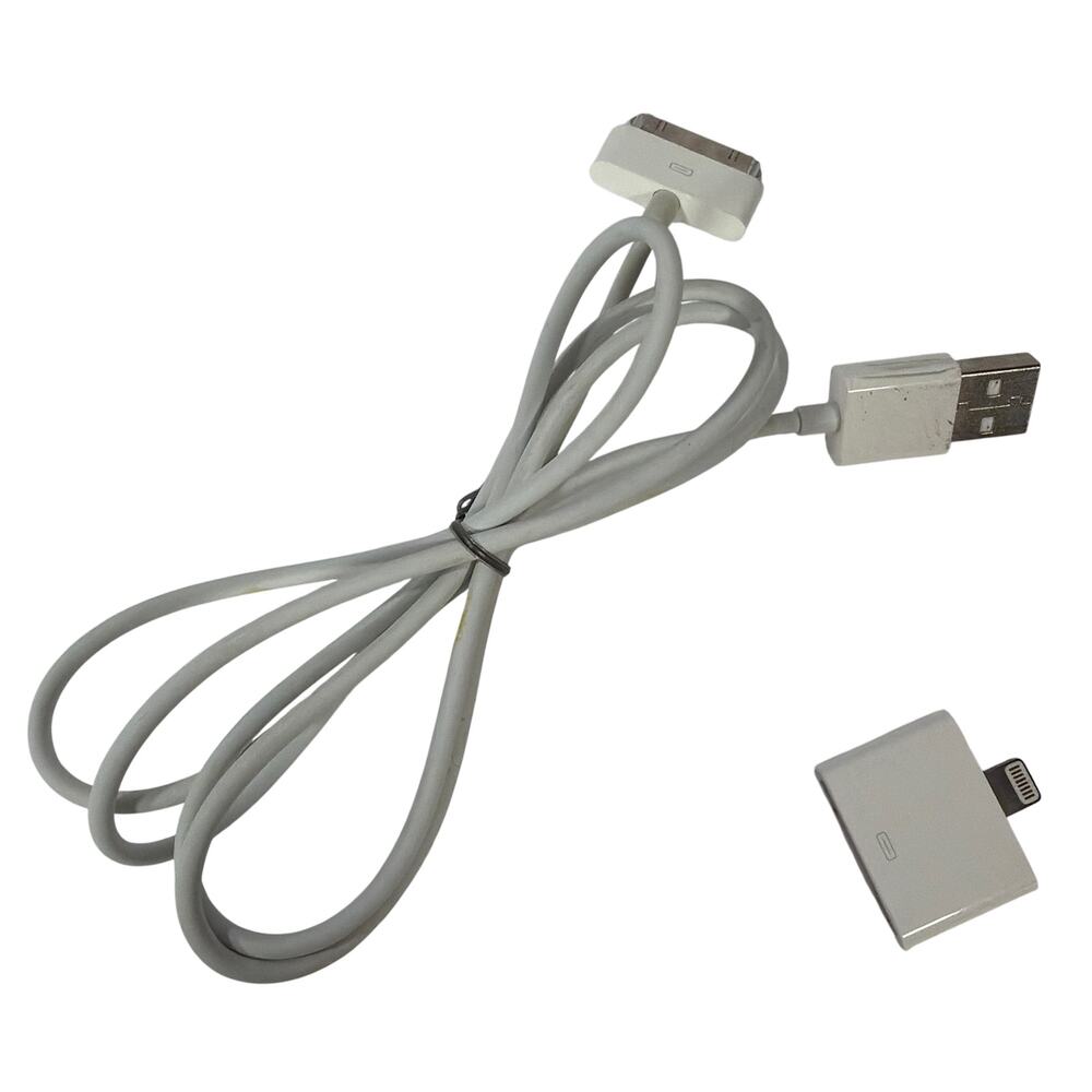 Apple A1468 30-Pin to Lightning Adapter with 30-Pin USB Sync Cable Tested